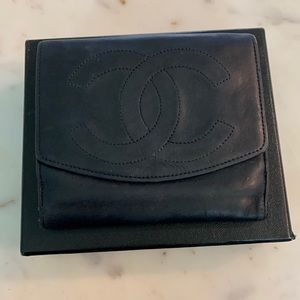 Authentic Vintage Chanel Black Wallet
